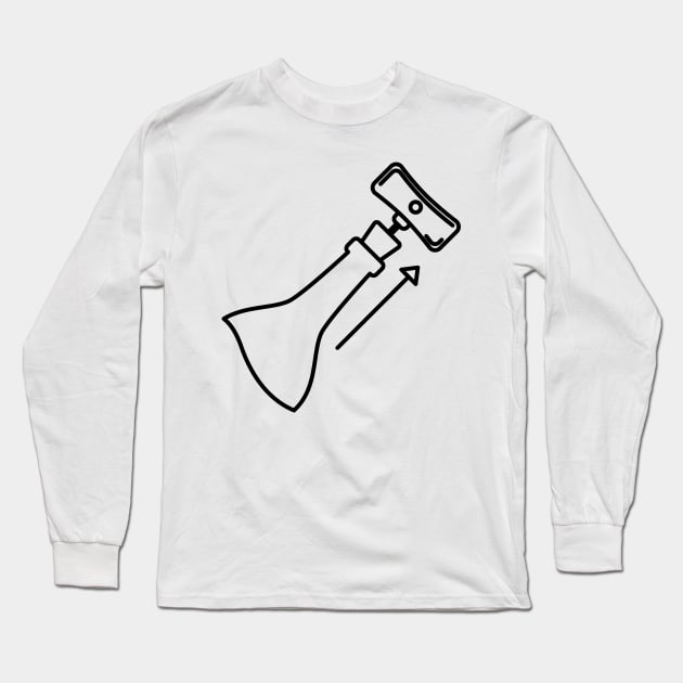 Wine Bottle Opening Long Sleeve T-Shirt by SWON Design